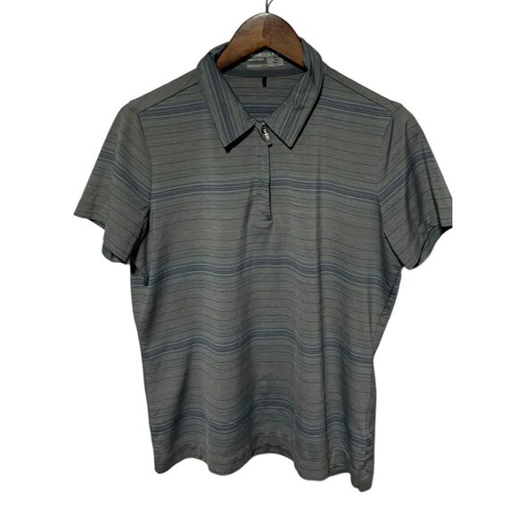 Nike Tops - Nike Golf Gray Striped Polo Size Large
